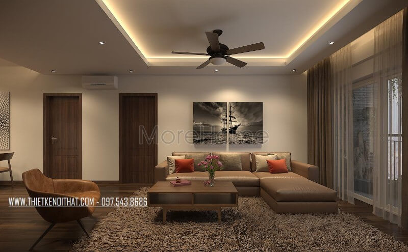 Nội thất phòng khách chung cư được thiết kế đẹp mà đơn giản Thiết kế chung cư