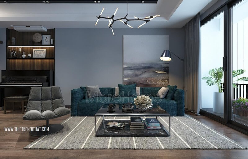 Thiết kế nội thất phòng khách chung cư với nội thất hiện đại đẹp đẳng cấp Thiết kế chung cư